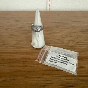 Luxe Luminosity Hematite-Plated Cubic Zirconia Ring - Silver Tone